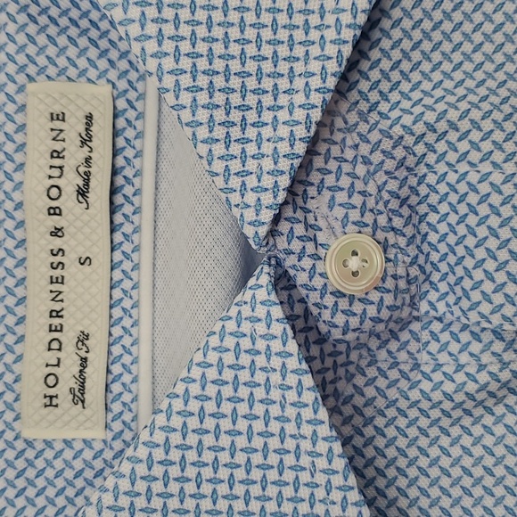 Holderness & Bourne White & Windsor Short Sleeve Collared Polo Shirt Size S - Picture 6 of 9